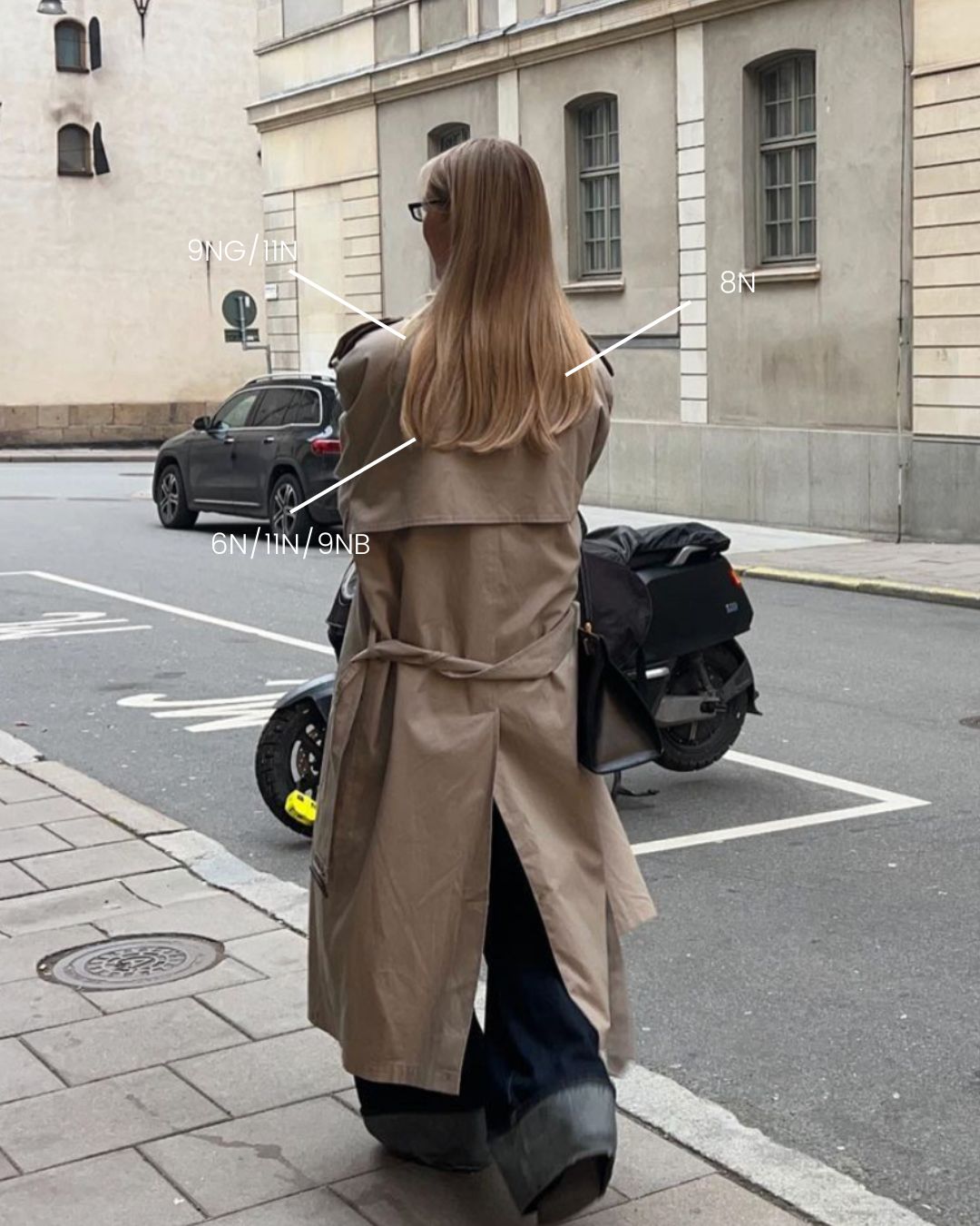 BHBD tape extensions: 35cm, 50cm, 60cm. Balayage dark blonde neutral extreme blonde neutral very light blonde neutral beige 100% real hair.