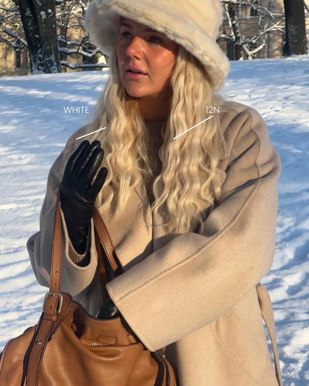 BHBD Tape extensions: 35cm, 50cm, 60cm. Platinum neutral 100% real hair.